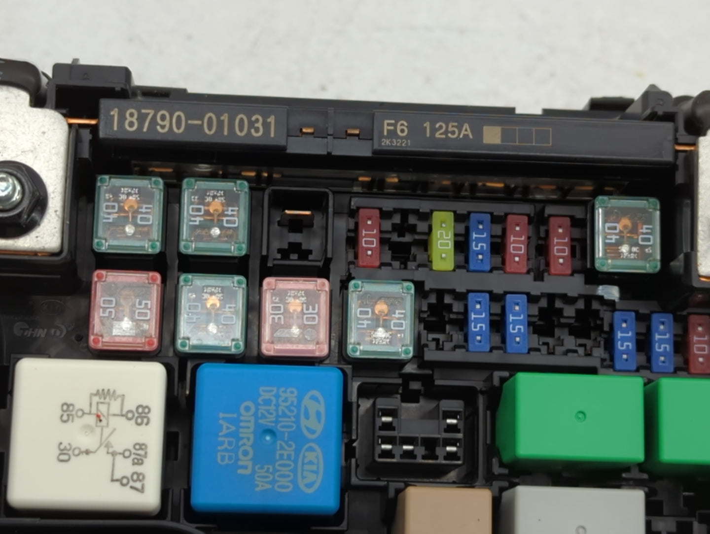2012-2014 Hyundai Veloster Fusebox Fuse Box Panel Relay Module P/N:91236 2V014 Fits Fits 2012 2013 2014 OEM Used Auto Parts 