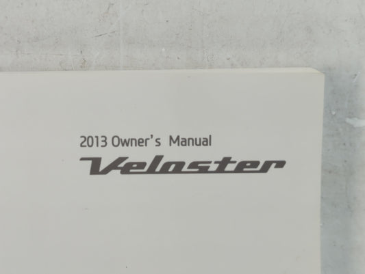 2013 Hyundai Veloster Owners Manual Book Guide P/N:A2V0-EU32H OEM Used Auto Parts