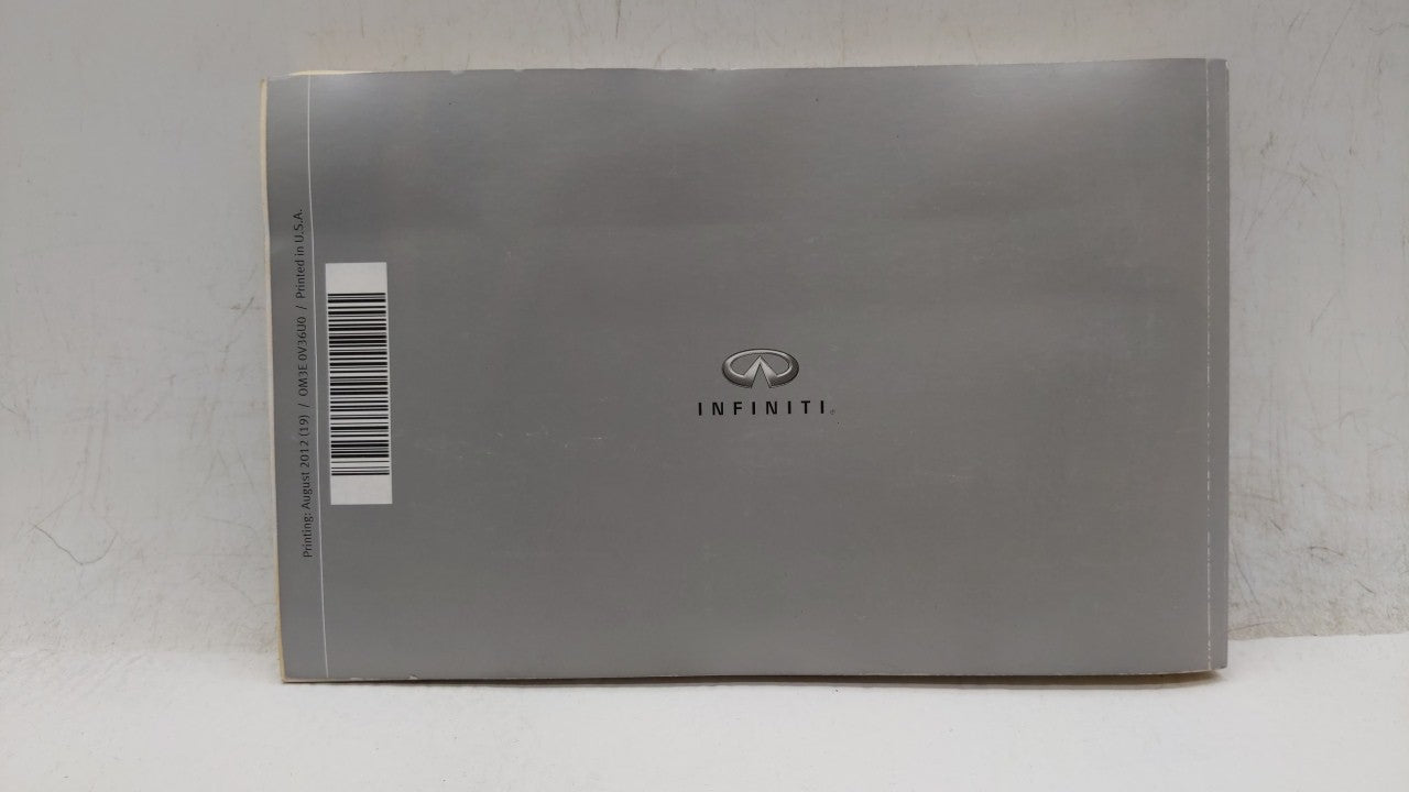 2013 Infiniti G35 Owners Manual Book Guide OEM Used Auto Parts - Oemusedautoparts1.com
