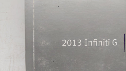 2013 Infiniti G35 Owners Manual Book Guide OEM Used Auto Parts
