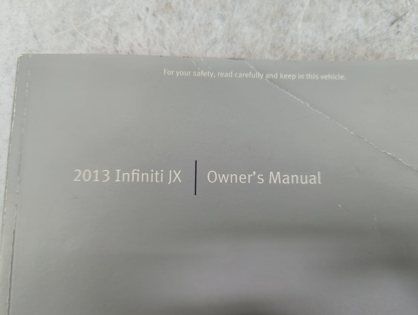 2013 Infiniti Jx Owners Manual Book Guide P/N:OM3E 0L50U1 OEM Used Auto Parts - Oemusedautoparts1.com