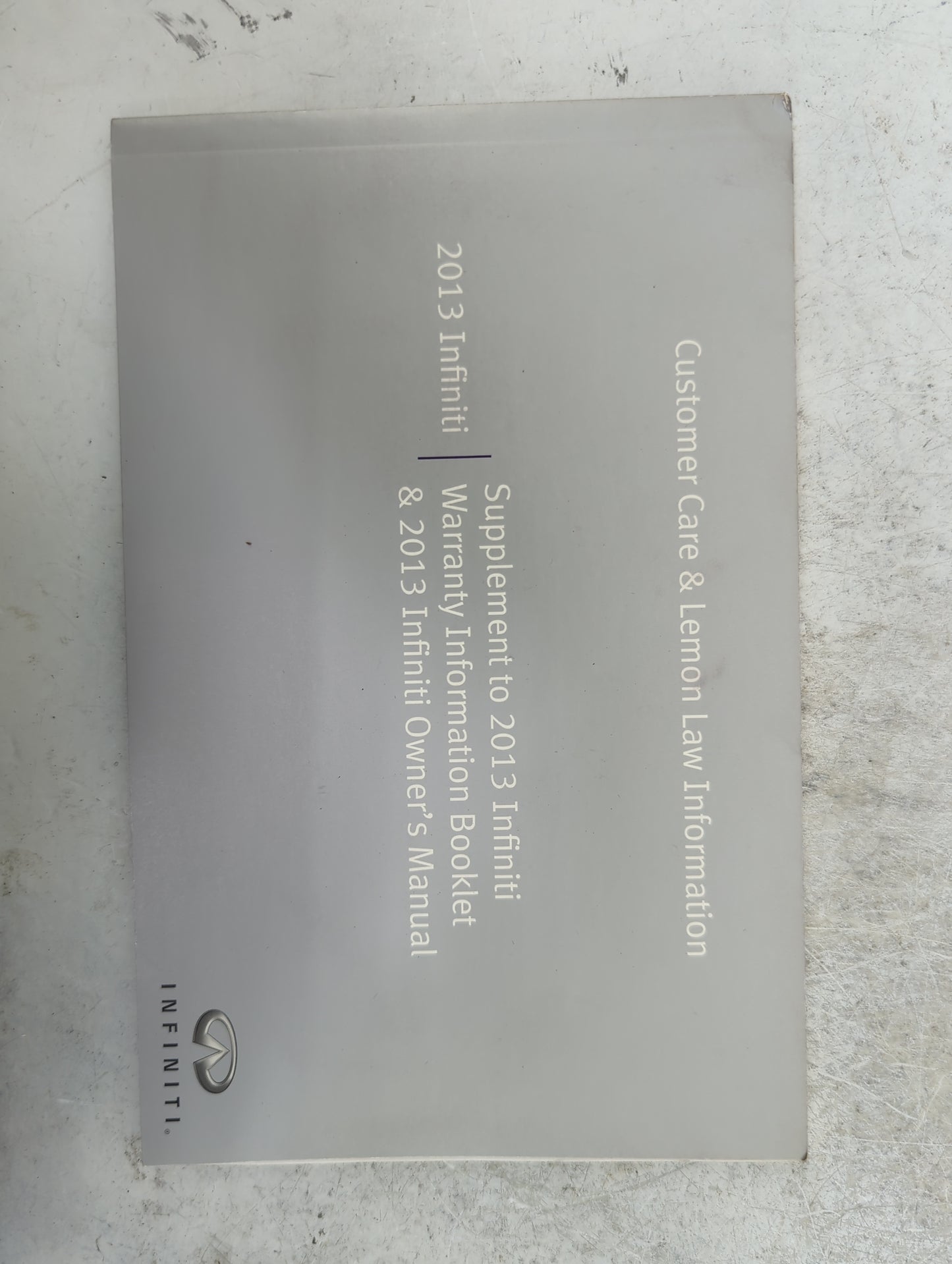 2013 Infiniti Jx Owners Manual Book Guide P/N:N13E 08TJU0 OEM Used Auto Parts - Oemusedautoparts1.com
