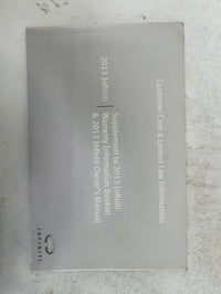 2013 Infiniti Jx Owners Manual Book Guide P/N:N13E 08TJU0 OEM Used Auto Parts - Oemusedautoparts1.com