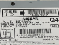 2013 Infiniti Jx35 Radio AM FM Cd Player Receiver Replacement P/N:25915-3JA1A Fits Fits 2014 2015 OEM Used Auto Parts - Oemu