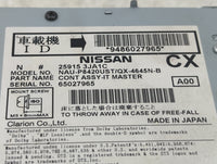 2013 Infiniti Jx35 Radio AM FM Cd Player Receiver Replacement P/N:259153JA1C NAU-P8420UST/QX-4645N-B Fits Fits 2014 2015 201