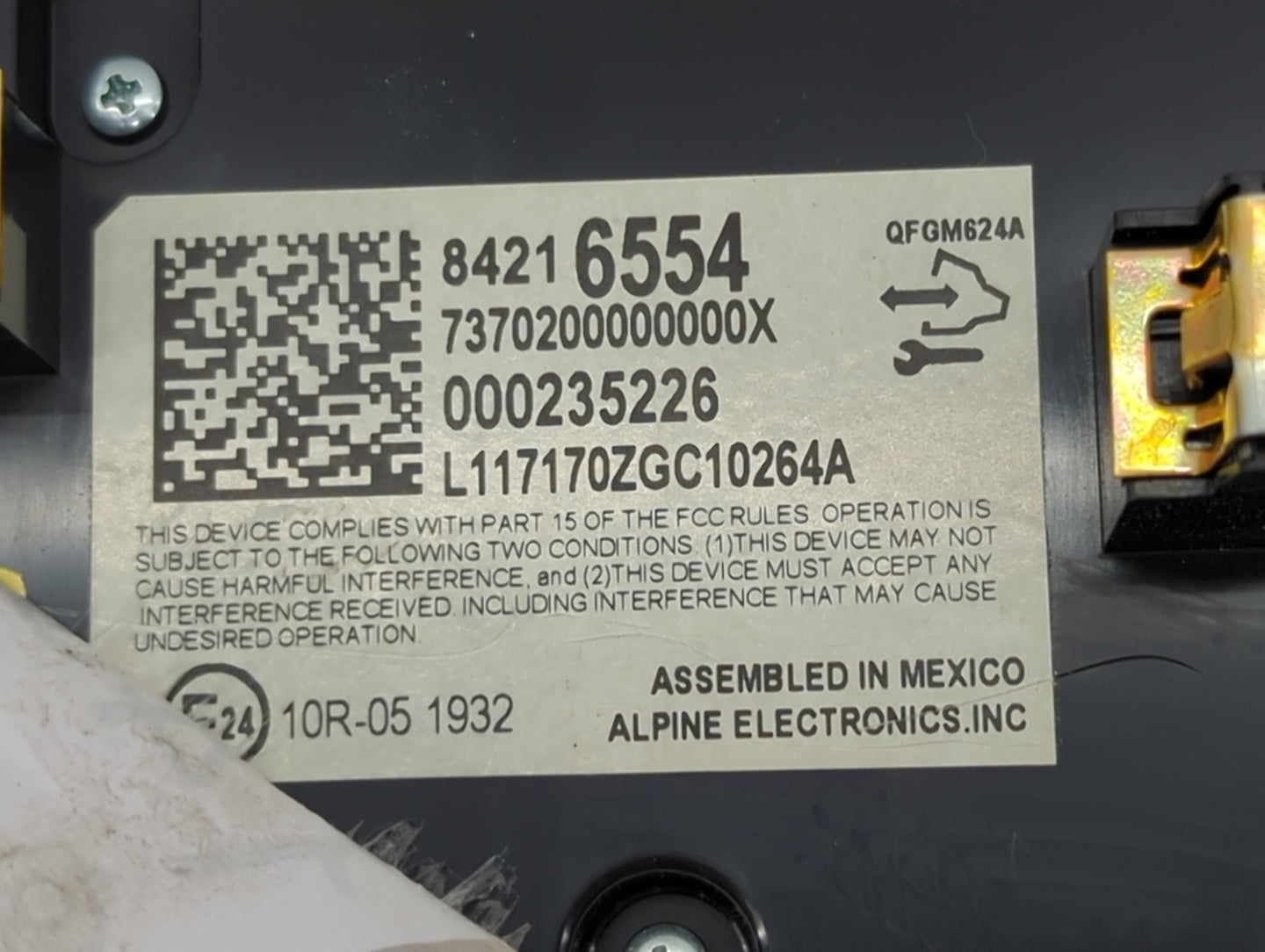 2013 Infiniti Jx35 Climate Control Module Temperature AC/Heater Replacement P/N:84216554 QFGM624A Fits OEM Used Auto Parts -