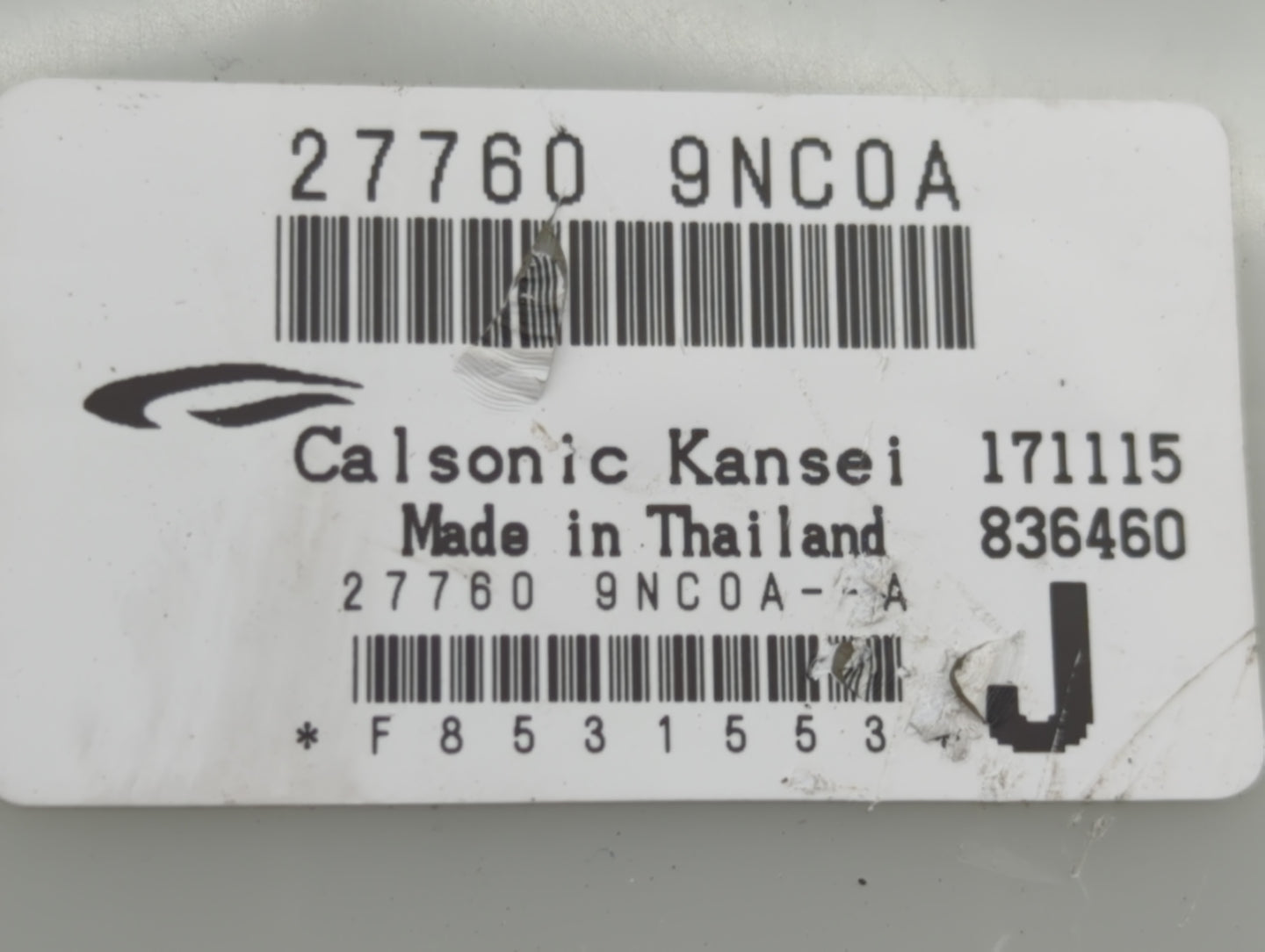 2013 Infiniti Jx35 Climate Control Module Temperature AC/Heater Replacement P/N:27760 9NC0A 27760 9NC0A-A Fits OEM Used Auto