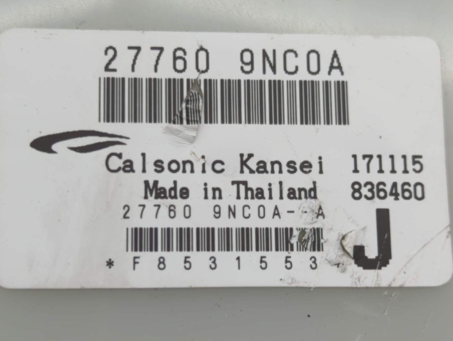 2013 Infiniti Jx35 Climate Control Module Temperature AC/Heater Replacement P/N:27760 9NC0A 27760 9NC0A-A Fits OEM Used Auto