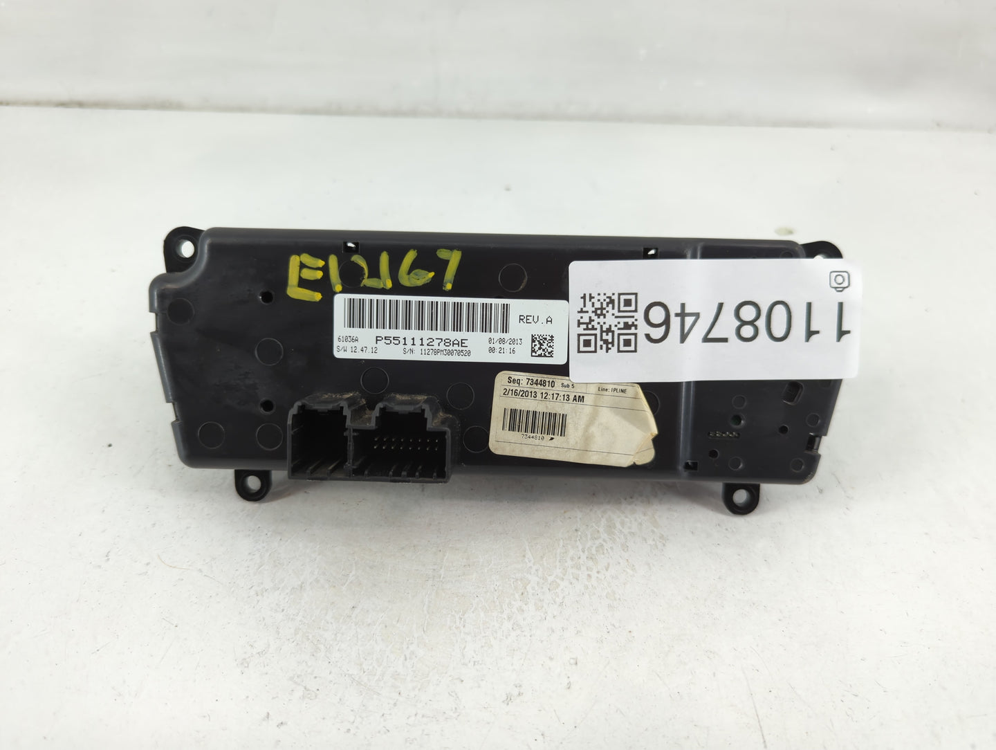 2013 Jeep Compass Climate Control Module Temperature AC/Heater Replacement P/N:P55111278AE Fits Fits 2011 2012 2014 2015 201