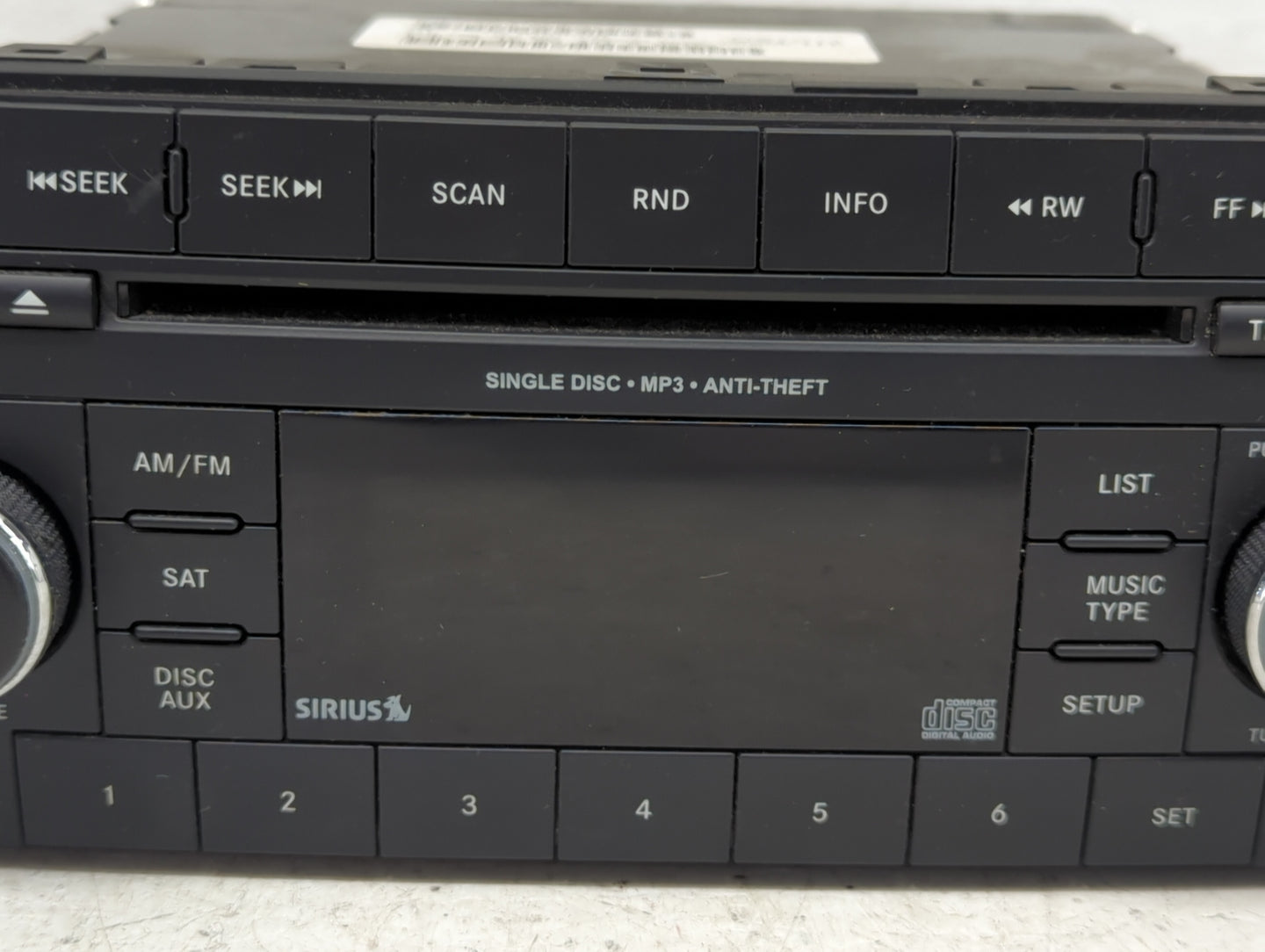 2013 Jeep Compass Radio AM FM Cd Player Receiver Replacement P/N:P05091163AC Fits Fits 2014 2015 2016 2017 OEM Used Auto Par