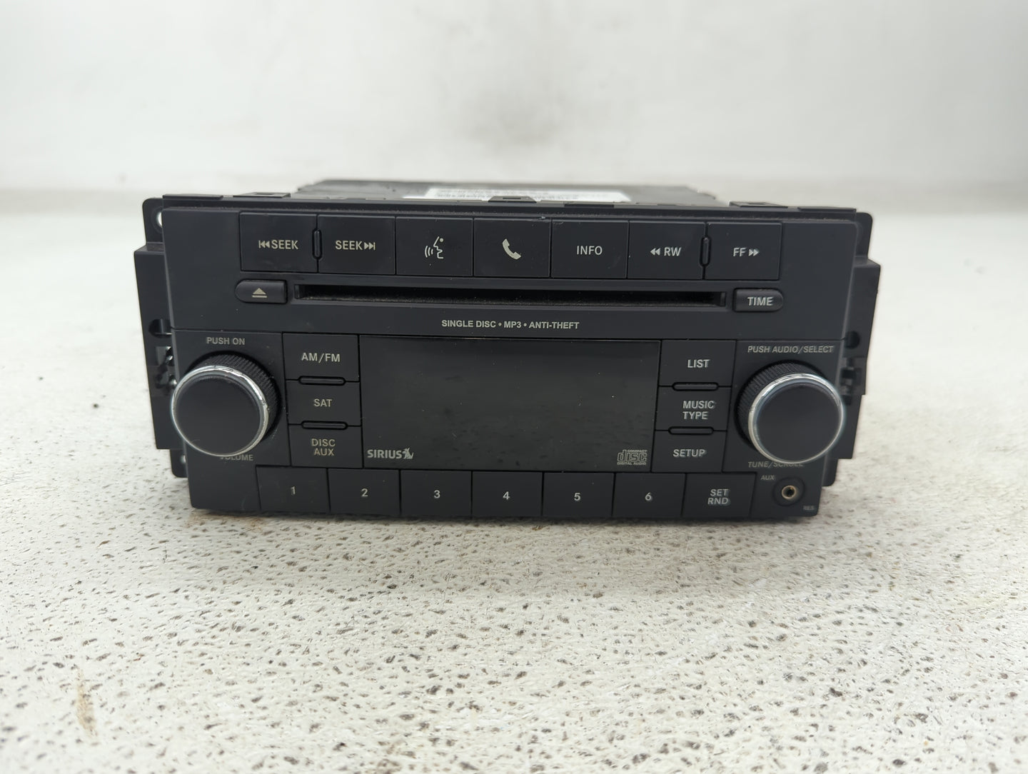 2013 Jeep Compass Radio AM FM Cd Player Receiver Replacement P/N:P05091197AC Fits Fits 2014 2015 2016 2017 OEM Used Auto Par
