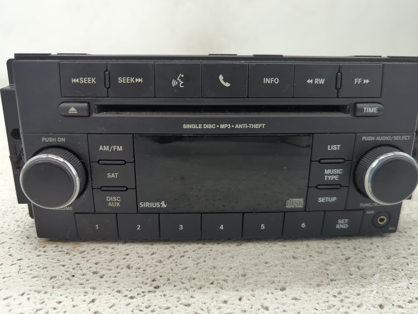 2013 Jeep Compass Radio AM FM Cd Player Receiver Replacement P/N:P05091197AC Fits Fits 2014 2015 2016 2017 OEM Used Auto Par
