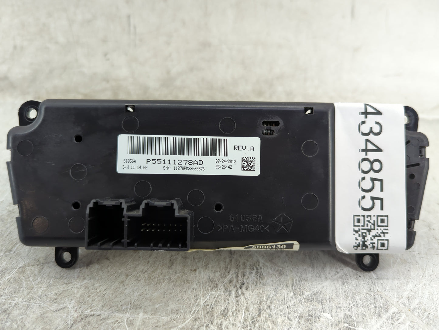2013 Jeep Compass Climate Control Module Temperature AC/Heater Replacement P/N:P55111278AD 55111278AD Fits OEM Used Auto Par