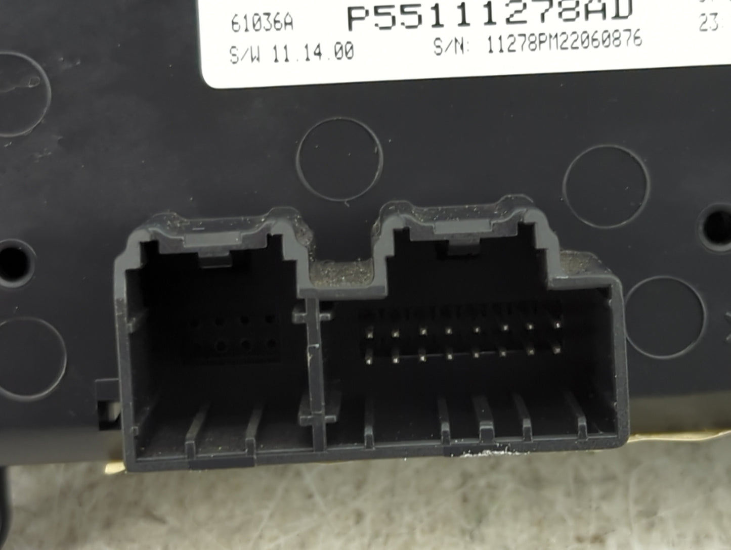 2013 Jeep Compass Climate Control Module Temperature AC/Heater Replacement P/N:P55111278AD 55111278AD Fits OEM Used Auto Par