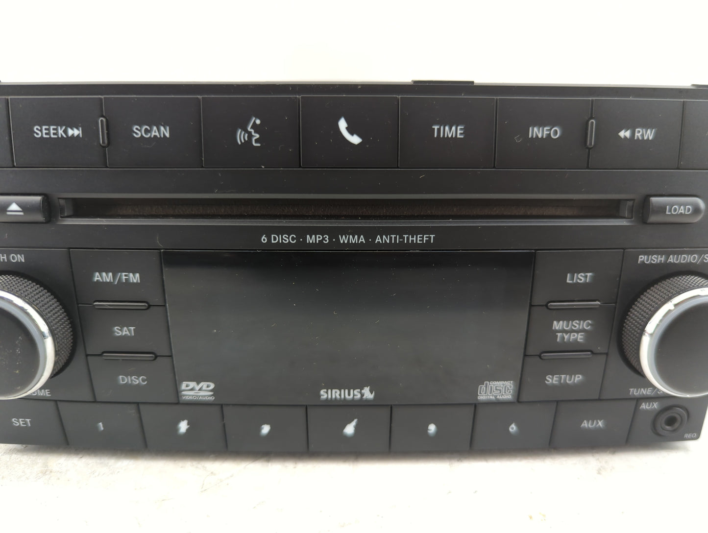 2013 Jeep Compass Radio AM FM Cd Player Receiver Replacement P/N:05064949AH Fits Fits 2014 2015 2016 2017 OEM Used Auto Part