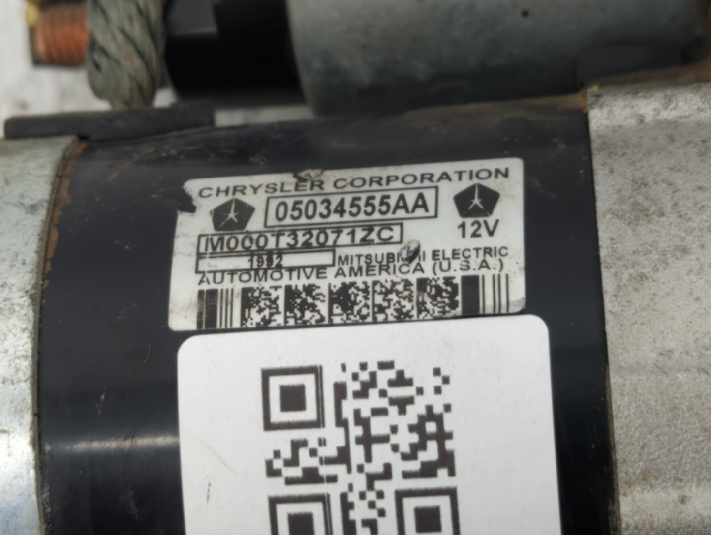 2013 Jeep Compass Car Starter Motor Solenoid OEM P/N:05034555AA M000T32071ZC Fits OEM Used Auto Parts - Oemusedautoparts1.co