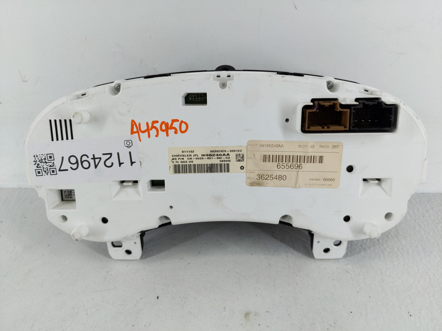 2013 Jeep Grand Cherokee Instrument Cluster Speedometer Gauges P/N:68186246AA Fits OEM Used Auto Parts - Oemusedautoparts1.c