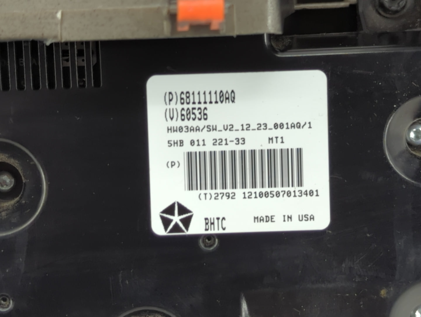 2011-2013 Jeep Grand Cherokee Climate Control Module Temperature AC/Heater Replacement P/N:68111110AQ Fits Fits 2011 2012 20