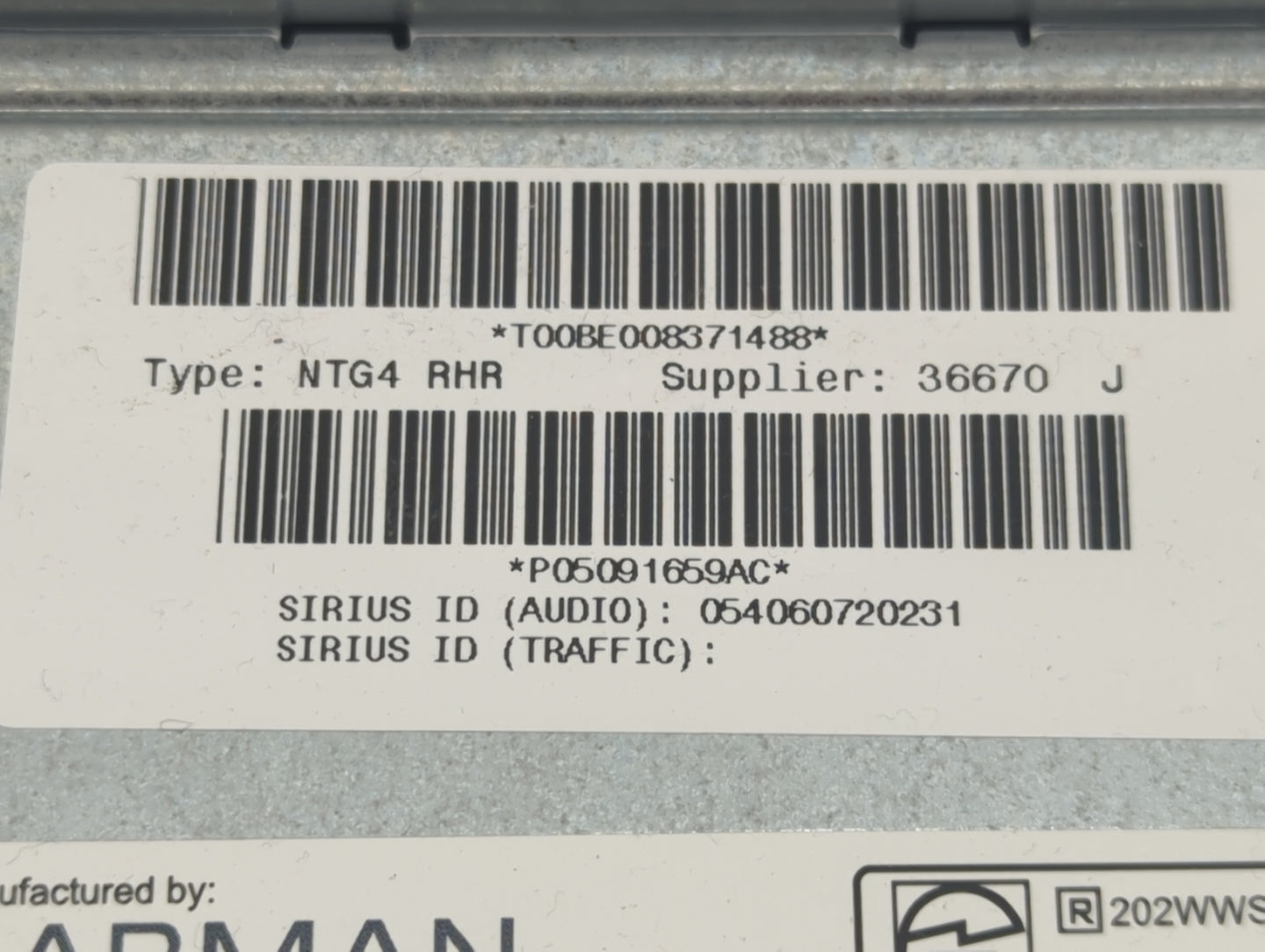 2013 Jeep Grand Cherokee Radio AM FM Cd Player Receiver Replacement P/N:P05091659AC Fits OEM Used Auto Parts - Oemusedautopa