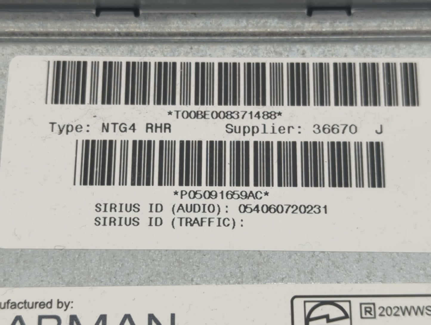 2013 Jeep Grand Cherokee Radio AM FM Cd Player Receiver Replacement P/N:P05091659AC Fits OEM Used Auto Parts - Oemusedautopa