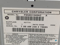 2013 Jeep Grand Cherokee Radio AM FM Cd Player Receiver Replacement P/N:P05091340AC Fits OEM Used Auto Parts - Oemusedautopa
