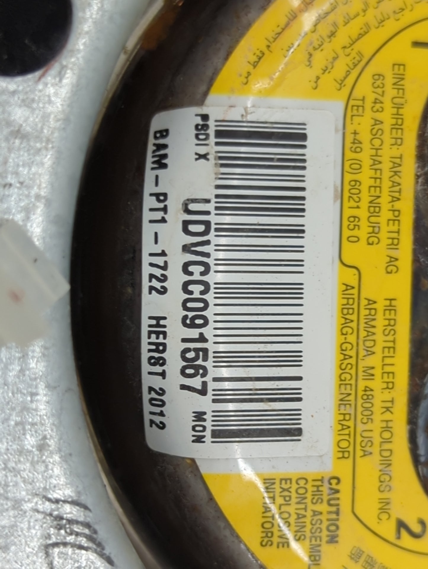 2013-2013 Jeep Grand Cherokee Air Bag Driver Left Steering Wheel Mounted 1465932 - Oemusedautoparts1.com
