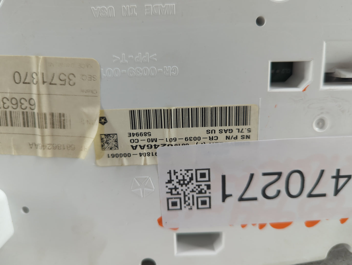 2013 Jeep Grand Cherokee Instrument Cluster Speedometer Gauges P/N:CR-0039-601-M0-C0 P68182246AA Miles:148K Fits OEM Used Au