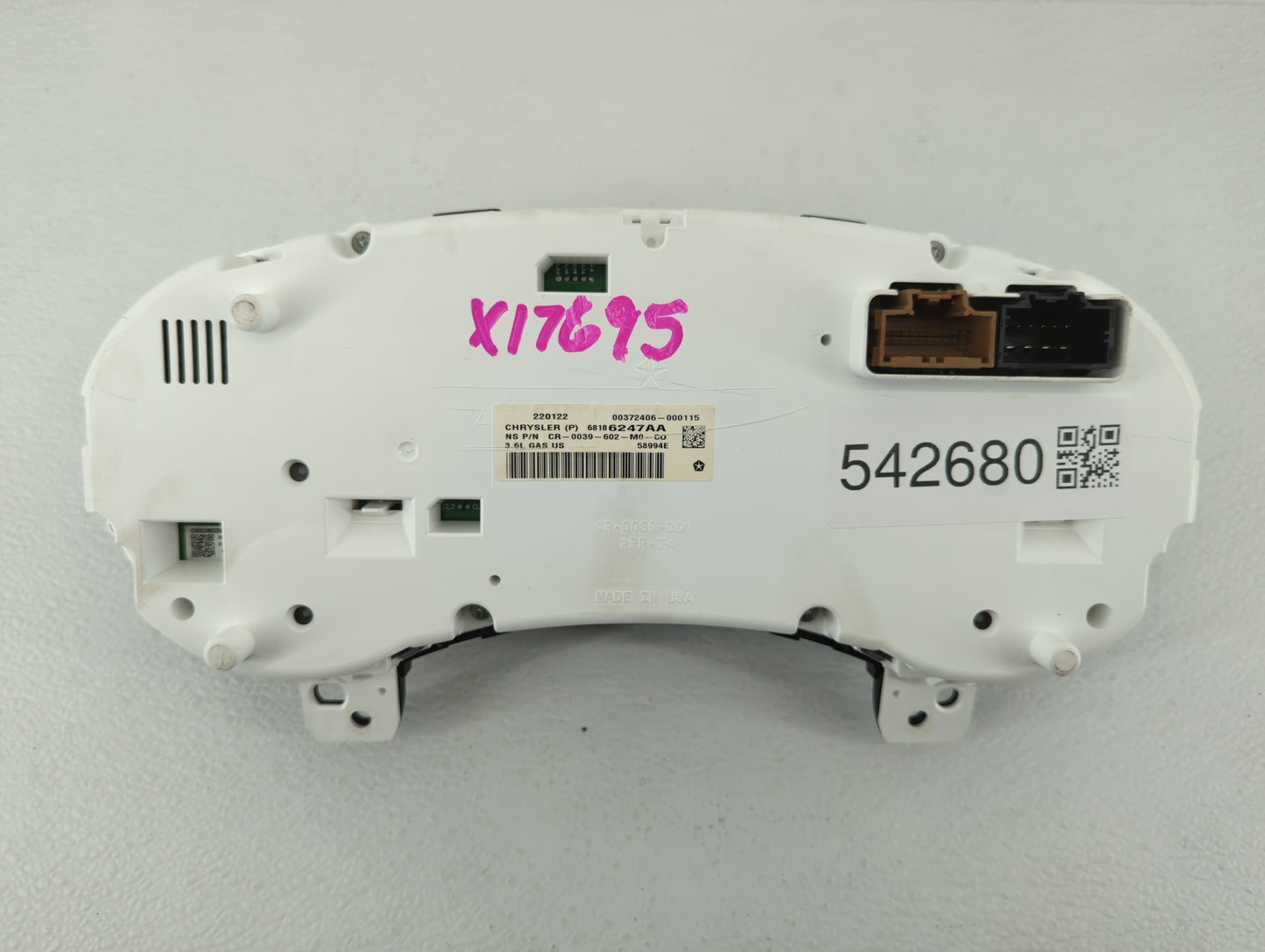 2013 Jeep Grand Cherokee Instrument Cluster Speedometer Gauges P/N:68186247AA Fits OEM Used Auto Parts - Oemusedautoparts1.c