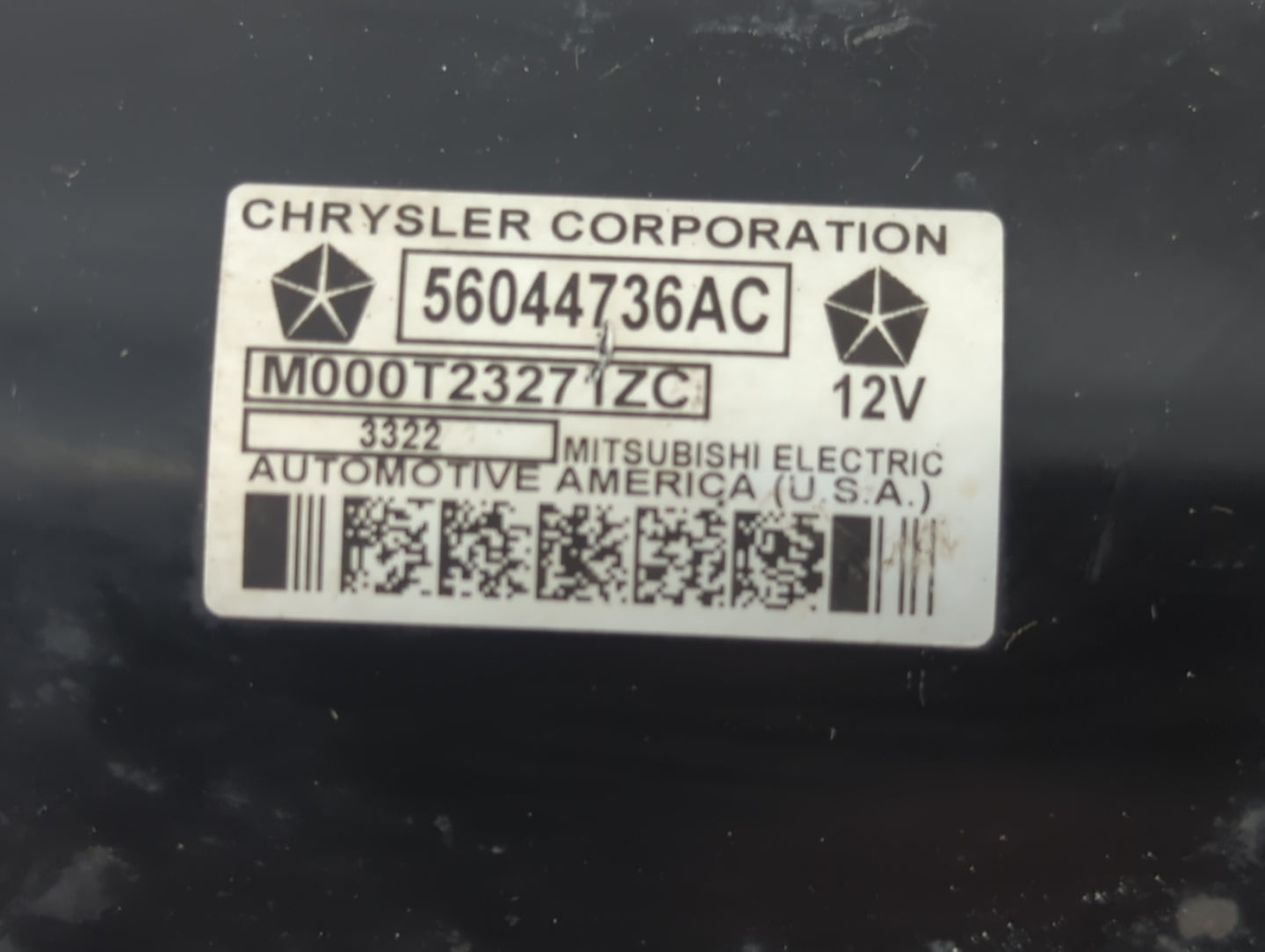 2005-2021 Jeep Grand Cherokee Car Starter Motor Solenoid OEM P/N:M000T23271ZC 56044736AC Fits OEM Used Auto Parts - Oemuseda