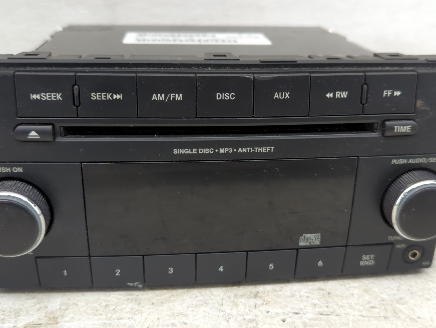 2012-2017 Jeep Patriot Radio AM FM Cd Player Receiver Replacement P/N:P05091195AC Fits Fits 2012 2013 2014 2015 2016 2017 OE