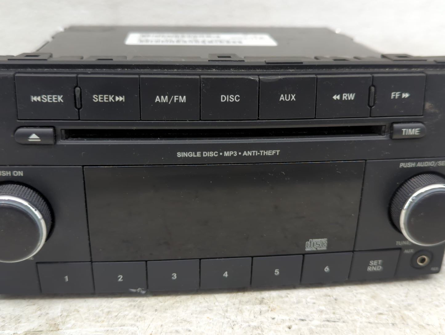 2012-2017 Jeep Patriot Radio AM FM Cd Player Receiver Replacement P/N:P05091195AC Fits Fits 2012 2013 2014 2015 2016 2017 OE