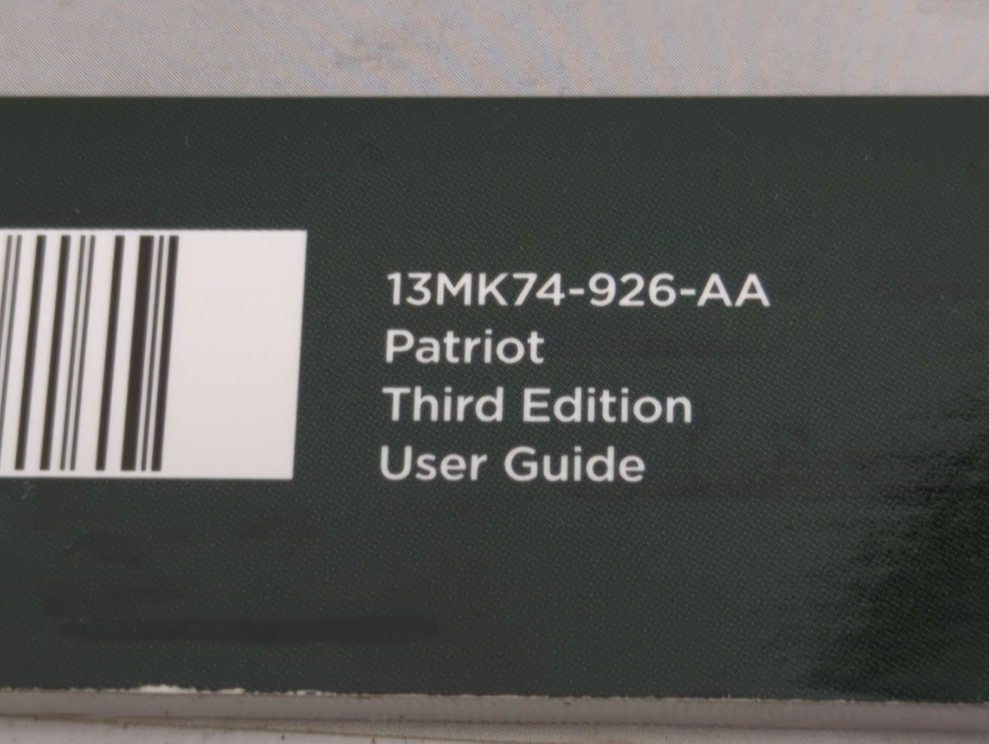 2013 Jeep Patriot Owners Manual Book Guide P/N:13MK74-926-AA OEM Used Auto Parts - Oemusedautoparts1.com