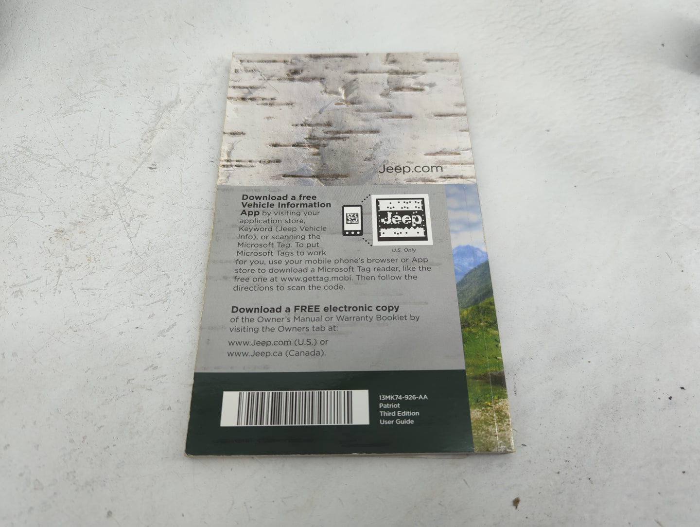 2013 Jeep Patriot Owners Manual Book Guide P/N:13MK74-926-AA OEM Used Auto Parts - Oemusedautoparts1.com