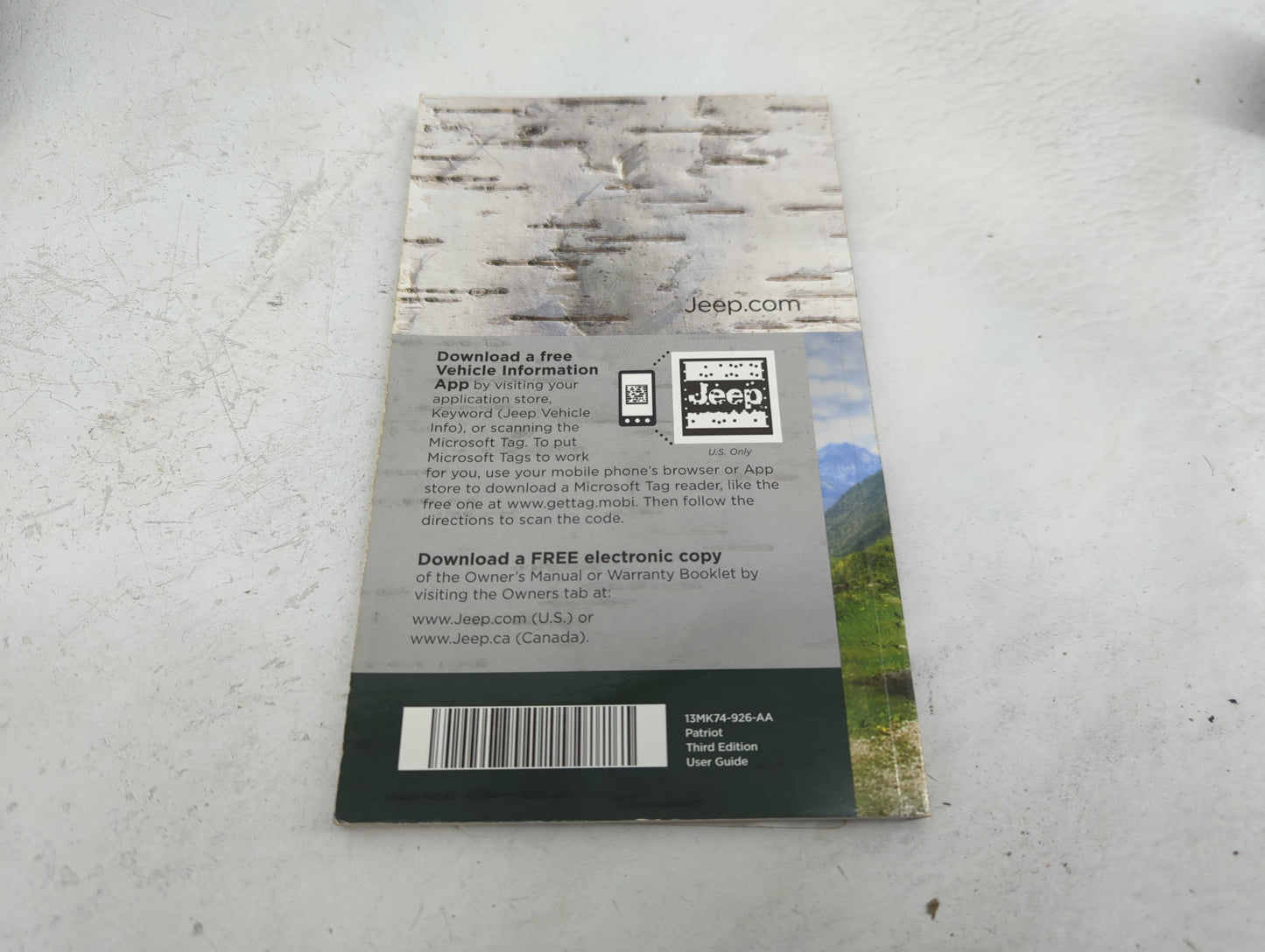 2013 Jeep Patriot Owners Manual Book Guide P/N:13MK74-926-AA OEM Used Auto Parts - Oemusedautoparts1.com
