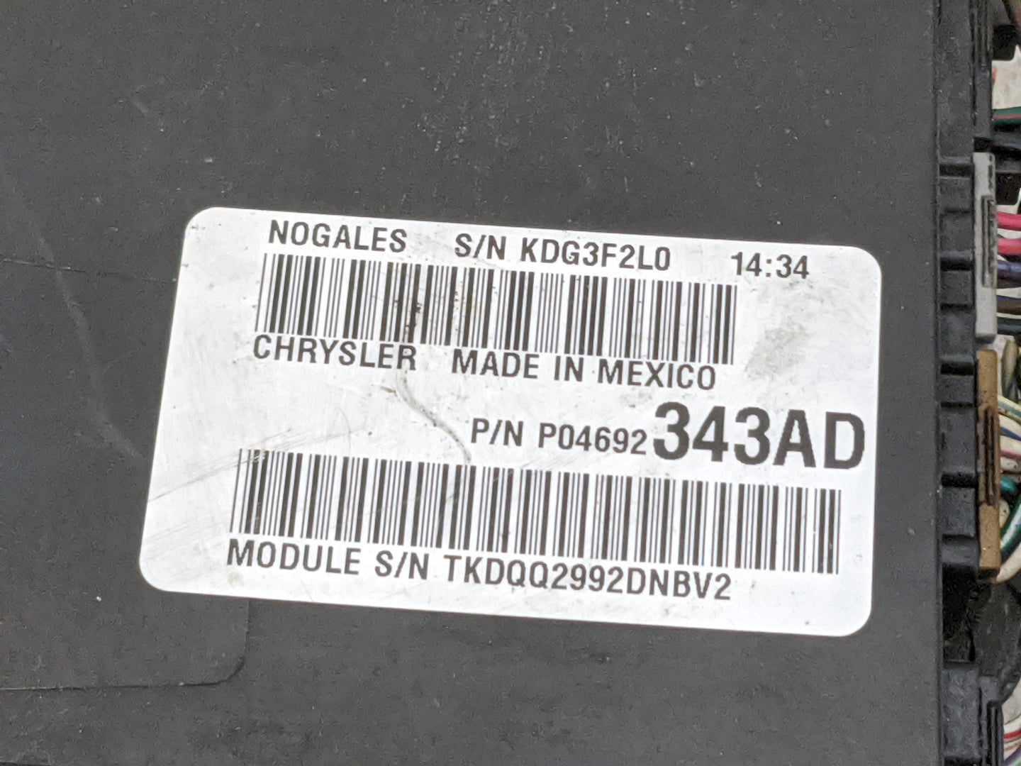 2011-2014 Jeep Patriot Fusebox Fuse Box Relay Module Tipm 1476333 - Oemusedautoparts1.com