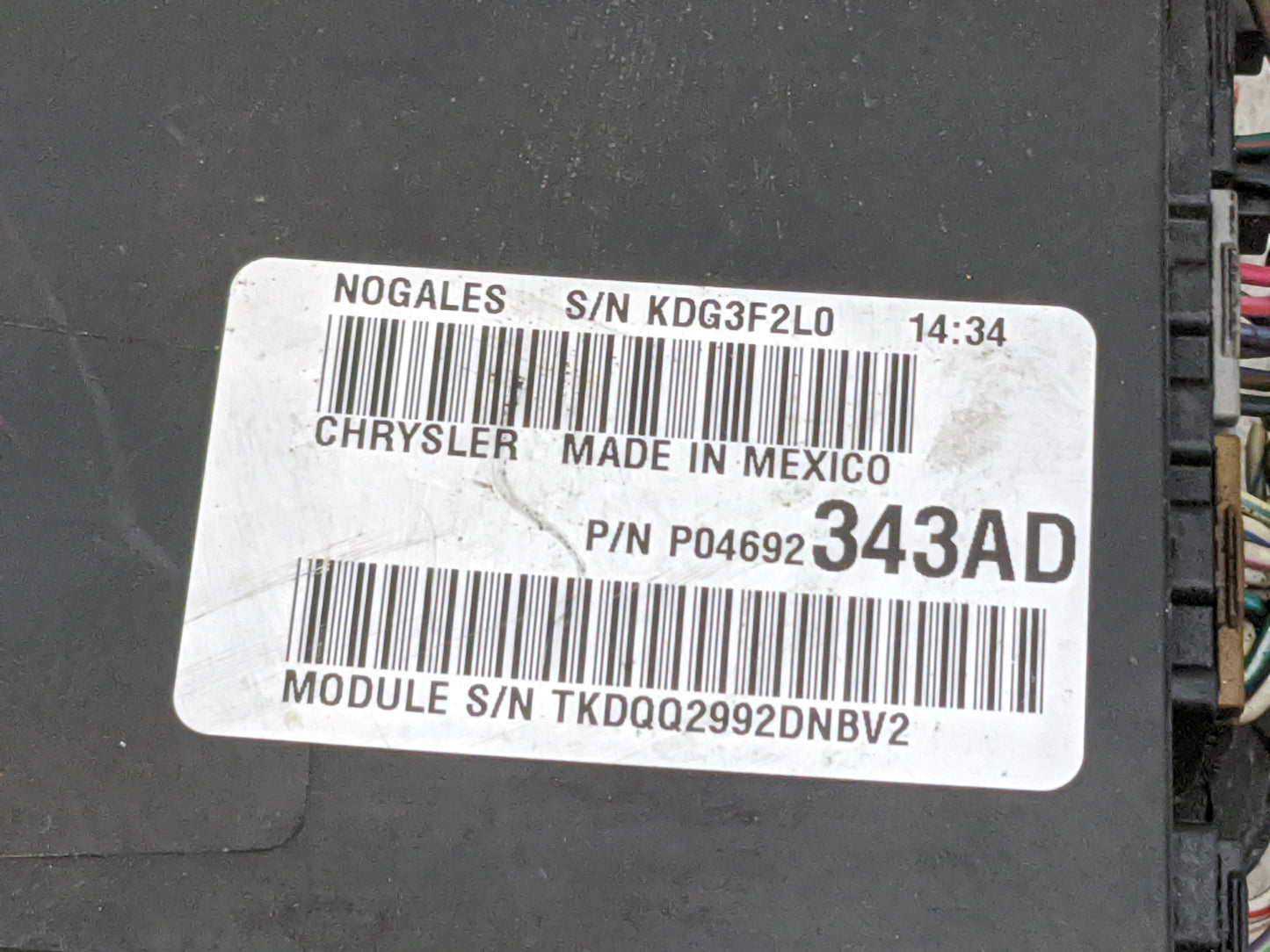 2011-2014 Jeep Patriot Fusebox Fuse Box Relay Module Tipm 1476333 - Oemusedautoparts1.com