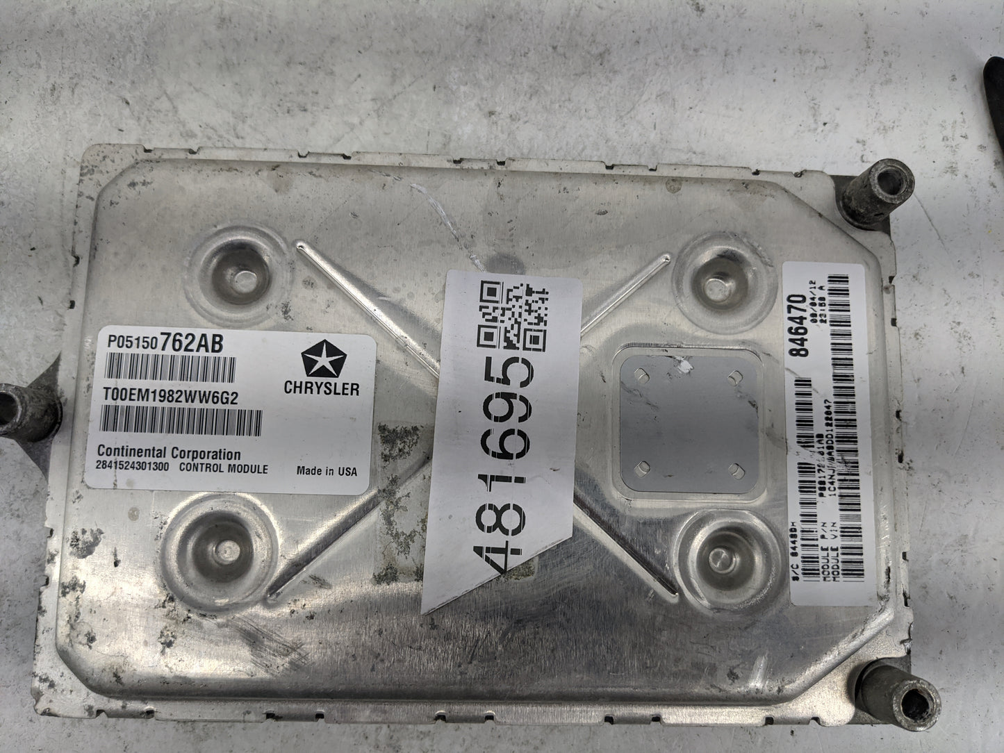 2013-2017 Jeep Patriot PCM Engine Control Computer ECU ECM PCU OEM P/N:P05150762AB 05150762AB Fits Fits 2013 2014 2015 2016 