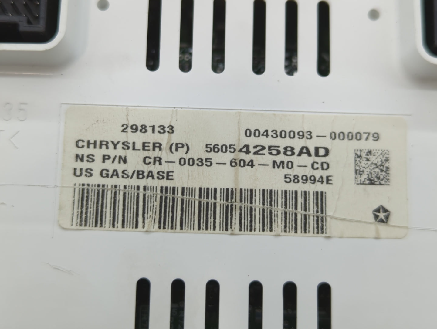 2013 Jeep Patriot Instrument Cluster Speedometer Gauges P/N:P68080402AF 56054258AD Fits OEM Used Auto Parts - Oemusedautopar