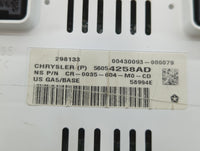2013 Jeep Patriot Instrument Cluster Speedometer Gauges P/N:P68080402AF 56054258AD Fits OEM Used Auto Parts - Oemusedautopar