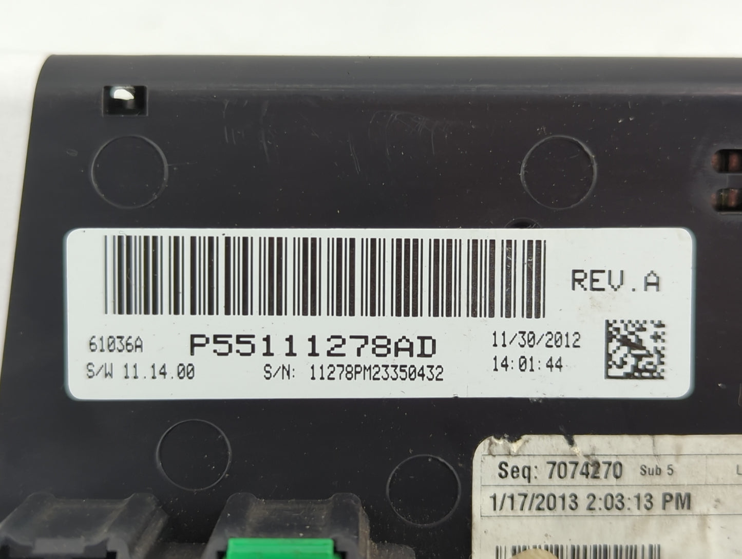 2011-2017 Jeep Patriot Climate Control Module Temperature AC/Heater Replacement P/N:P55111278AD Fits OEM Used Auto Parts - O