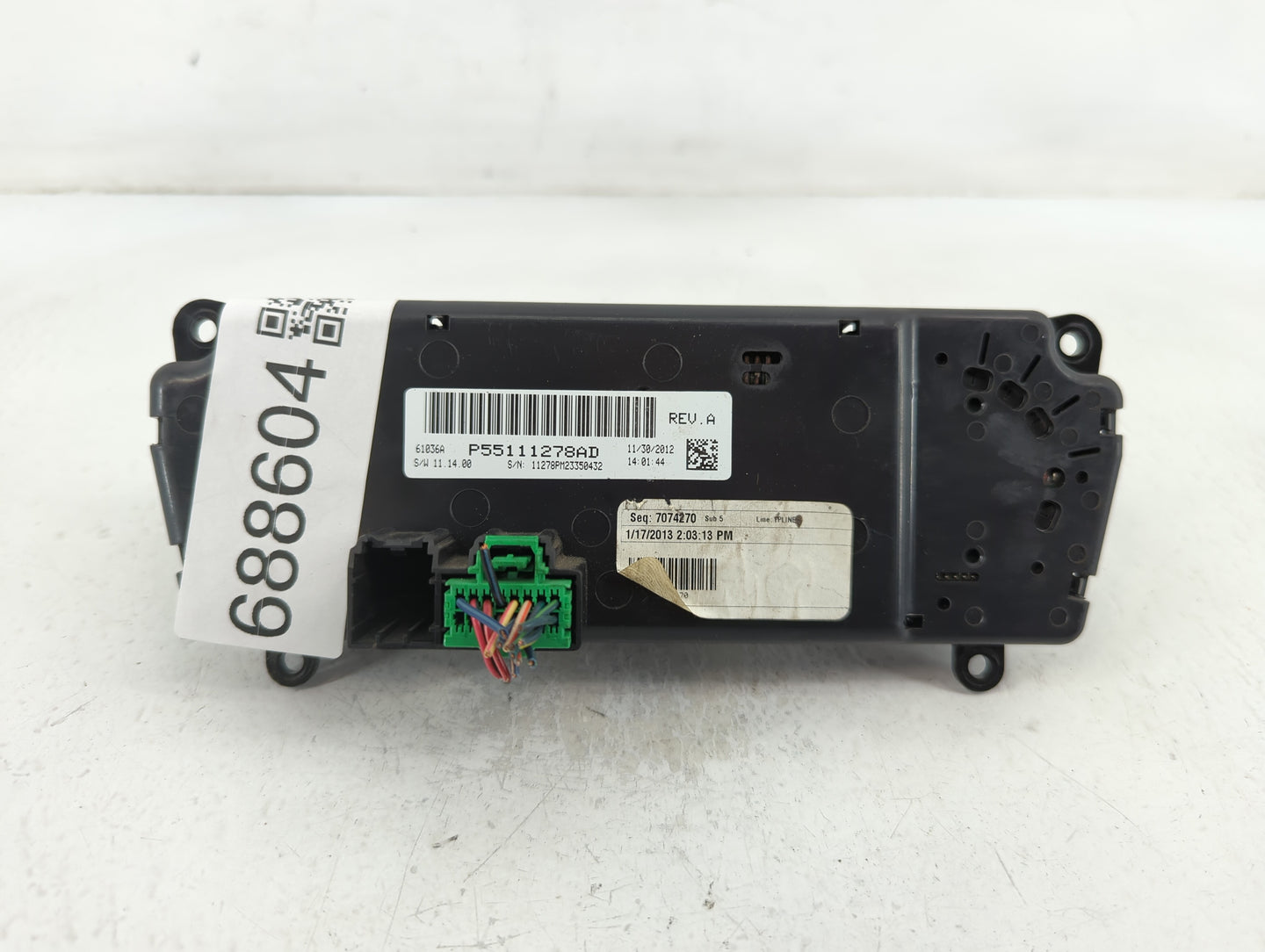 2011-2017 Jeep Patriot Climate Control Module Temperature AC/Heater Replacement P/N:P55111278AD Fits OEM Used Auto Parts - O