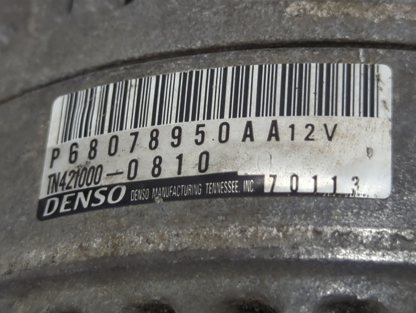 2012-2018 Jeep Wrangler Alternator Replacement Generator Charging Assembly Engine OEM P/N:TN421000-0810 P68078950AA Fits OEM