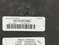 2013-2013 Jeep Wrangler Fusebox Fuse Box Relay Module Tipm 68163903ac - Oemusedautoparts1.com