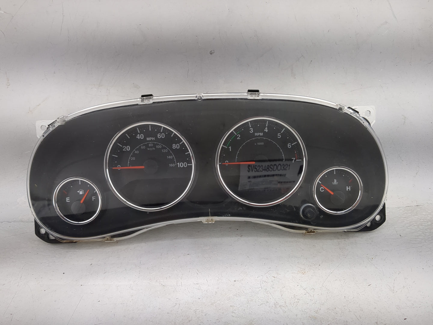 2013 Jeep Wrangler Instrument Cluster Speedometer Gauges P/N:05091413AD CR-0040-502-M0-CD Miles: Fits OEM Used Auto Parts - 
