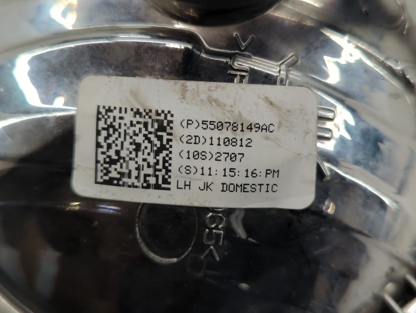 2007-2018 Jeep Wrangler Driver Left Oem Head Light Headlight Lamp - Oemusedautoparts1.com