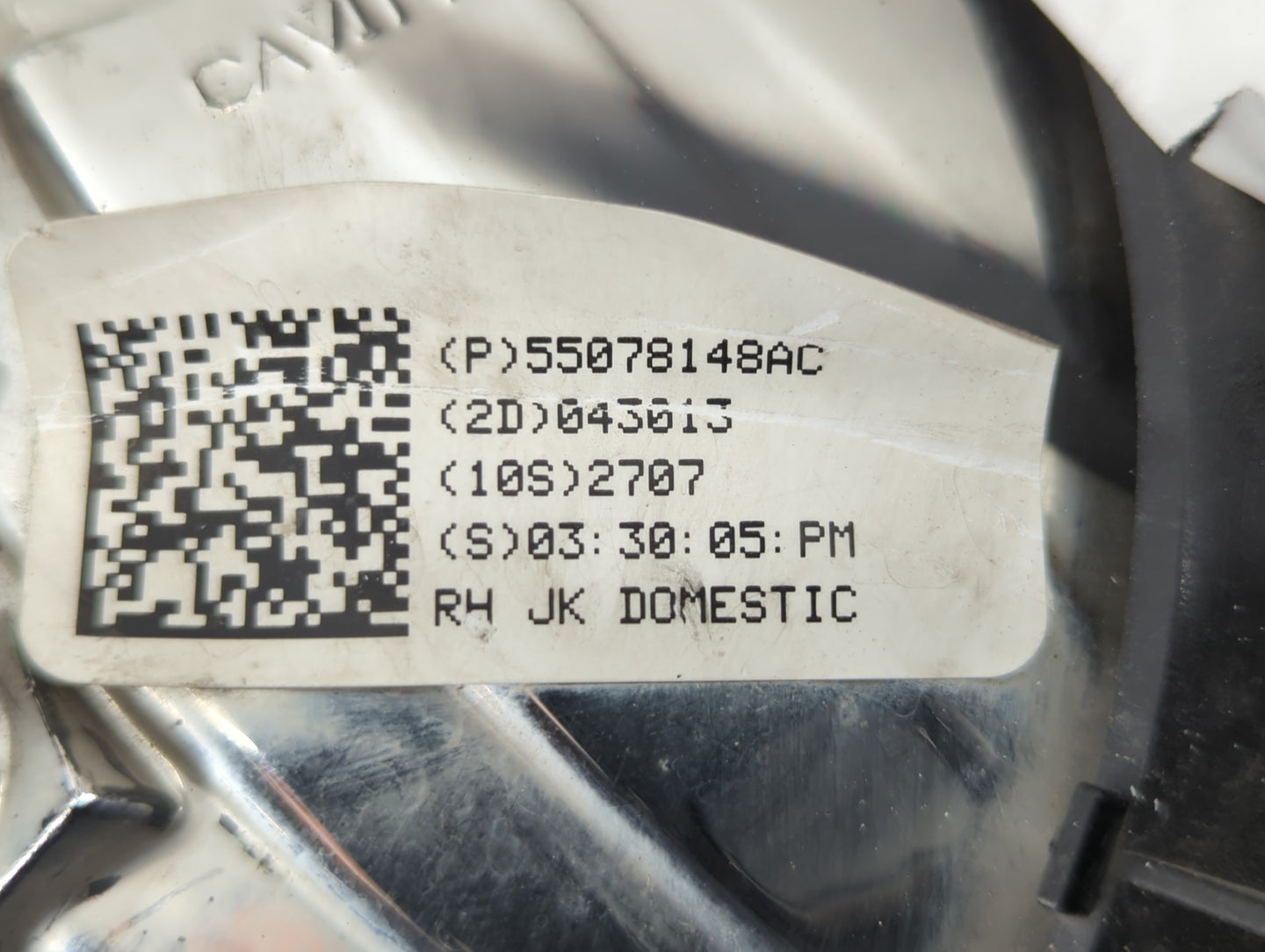 2007-2018 Jeep Wrangler Passenger Right Oem Head Light Headlight Lamp - Oemusedautoparts1.com