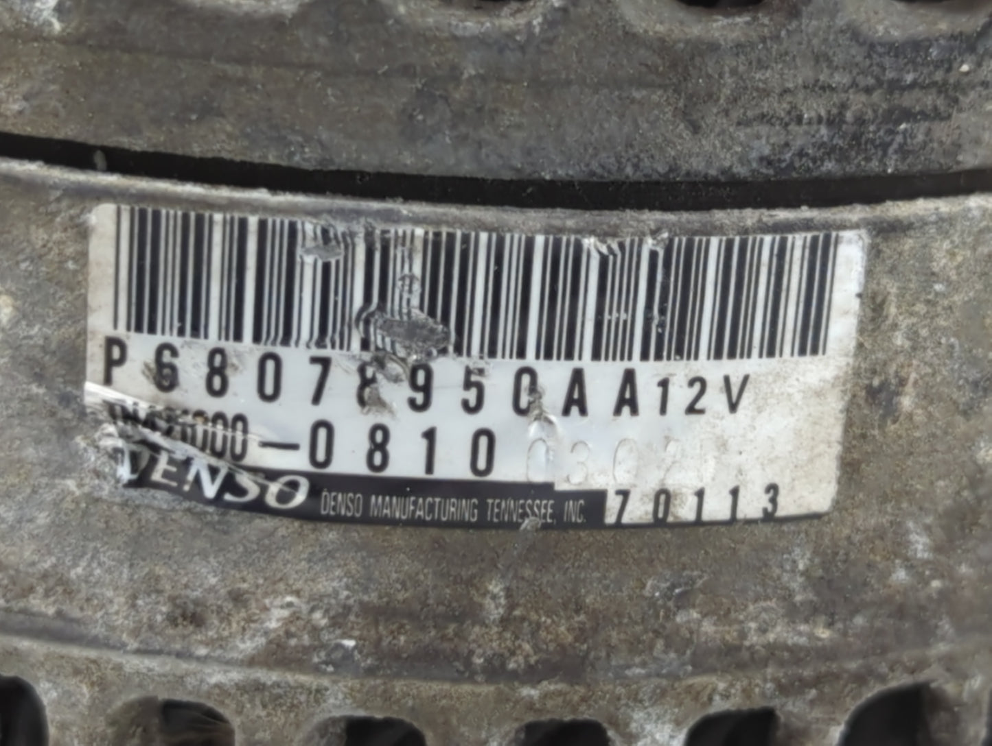 2012-2018 Jeep Wrangler Alternator Replacement Generator Charging Assembly Engine OEM P/N:P68078950AA Fits OEM Used Auto Par