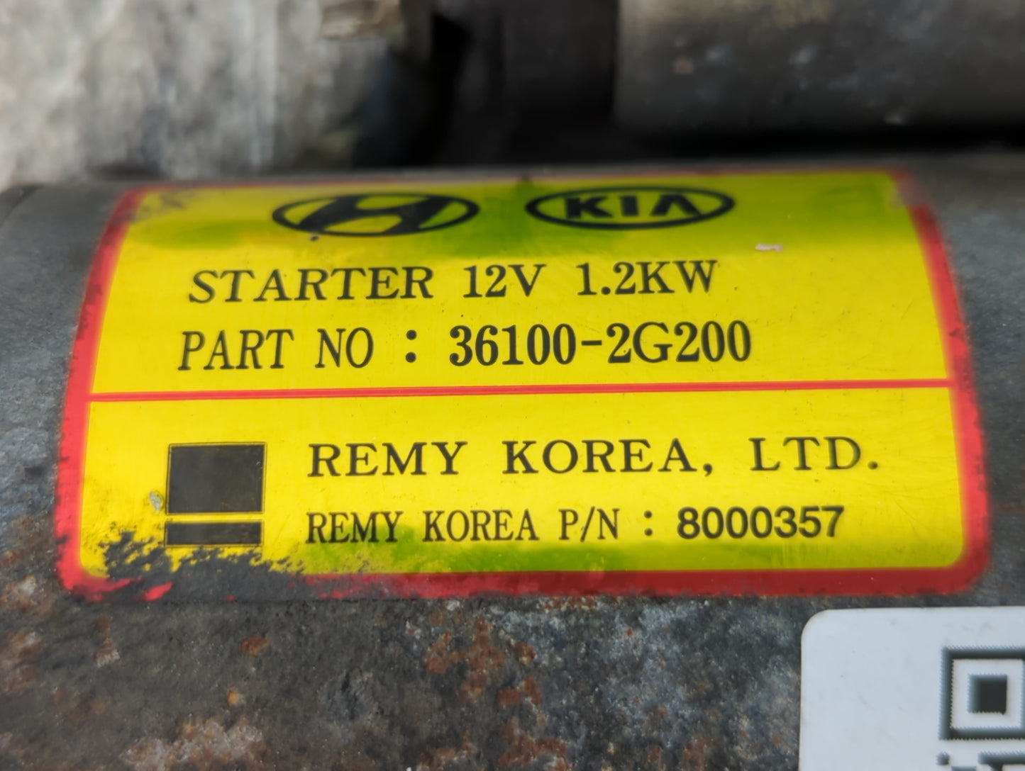 2010-2013 Kia Forte Car Starter Motor Solenoid OEM P/N:36100-2G200 Fits Fits 2008 2009 2010 2011 2012 2013 2014 2015 2016 OE