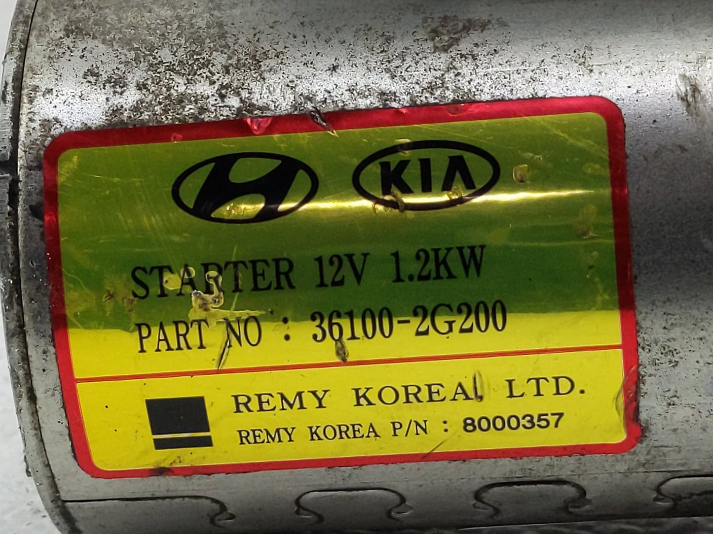 2010 Kia Forte Car Starter Motor Solenoid OEM P/N:36100-2G200 Fits Fits 2006 2007 2008 2009 2011 2012 OEM Used Auto Parts - 