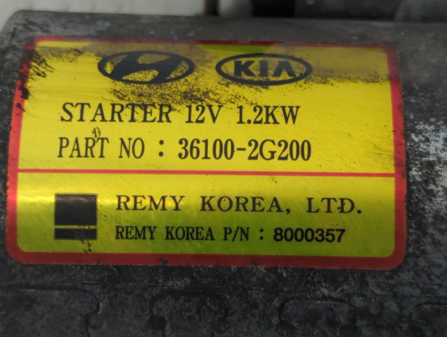 2010-2013 Kia Forte Car Starter Motor Solenoid OEM P/N:8000357 36100-2G200 Fits Fits 2008 2009 2010 2011 2012 2013 2014 2015